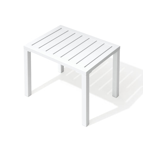 Pellebant Aluminum Rectangular Patio Side Table, Small Outdoor Bistro Coffee Table