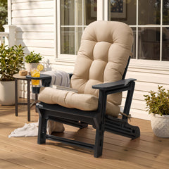 HDPE Adirondack Chair with Cup Holder & 50 x 20 in. Outdoor Cushion