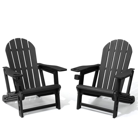 HDPE Adirondack Chair with Cup Holder & Sloped Seat