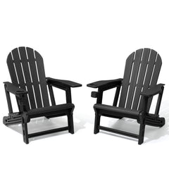 HDPE Adirondack Chair with Cup Holder & Sloped Seat