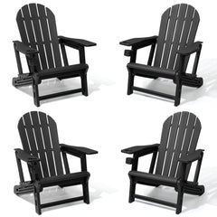 HDPE Adirondack Chair with Cup Holder & Sloped Seat