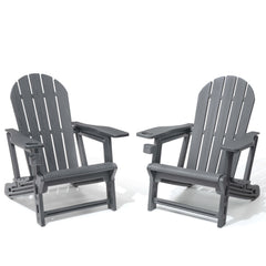 HDPE Adirondack Chair with Cup Holder & Sloped Seat
