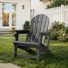 HDPE Adirondack Chair with Cup Holder & Sloped Seat