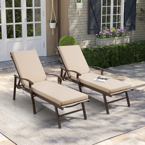 Pellebant Outdoor Patio Chaise Lounge Cushion with Sunbrella