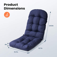 50 x 20 in. Water Resistant Outdoor Adirondack High Back Chair Cushion