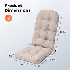 50 x 20 in. Water Resistant Outdoor Adirondack High Back Chair Cushion