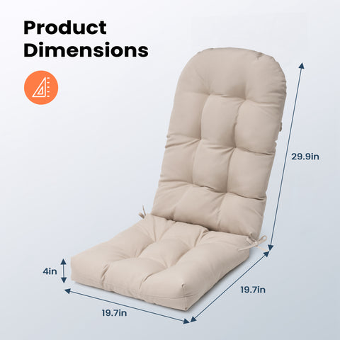 Pellebant 50 x 20 in. Outdoor Adirondack High Back Deep Seat Water Resistant Chair Cushion