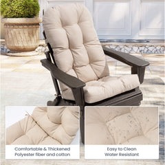 50 x 20 in. Water Resistant Outdoor Adirondack High Back Chair Cushion