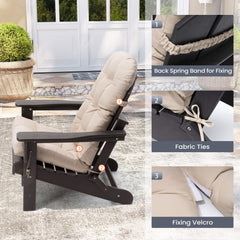 50 x 20 in. Water Resistant Outdoor Adirondack High Back Chair Cushion