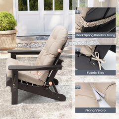 50 x 20 in. Water Resistant Outdoor Adirondack High Back Chair Cushion