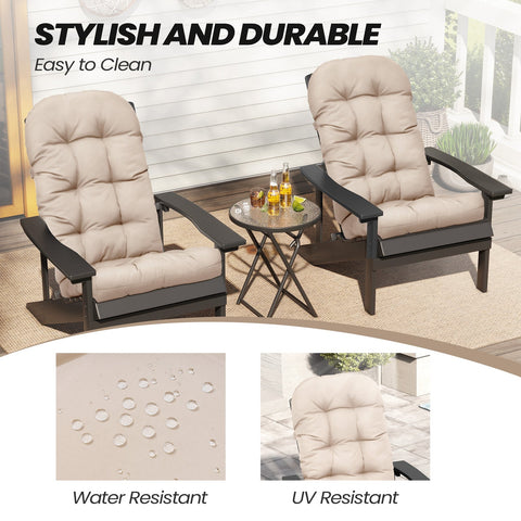Pellebant Outdoor High Back Adirondack Rocking Chair Cushions Set of 2
