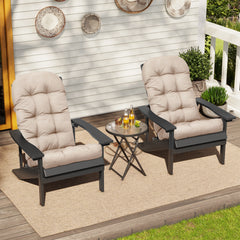 50 x 20 in. Outdoor Adirondack Chair Cushion with Tie-Back Straps - Water & Fade Resistant