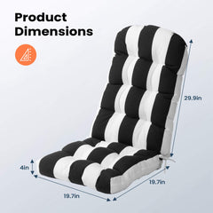 50 x 20 in. Water Resistant Outdoor Adirondack High Back Chair Cushion