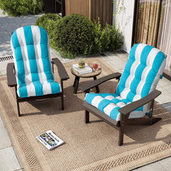 50 x 20 in. Water Resistant Outdoor Adirondack High Back Chair Cushion