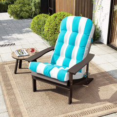 50 x 20 in. Water Resistant Outdoor Adirondack High Back Chair Cushion