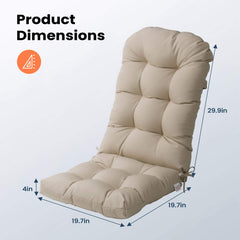50 x 20 in. Water Resistant Outdoor Adirondack High Back Chair Cushion