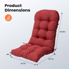 50 x 20 in. Water Resistant Outdoor Adirondack High Back Chair Cushion