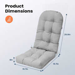 50 x 20 in. Water Resistant Outdoor Adirondack High Back Chair Cushion