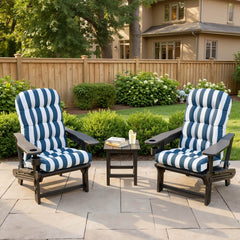 50 x 20 in. Water Resistant Outdoor Adirondack High Back Chair Cushion