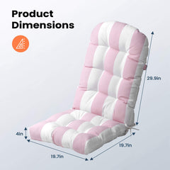 50 x 20 in. Water Resistant Outdoor Adirondack High Back Chair Cushion