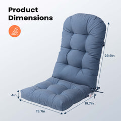 50 x 20 in. Water Resistant Outdoor Adirondack High Back Chair Cushion