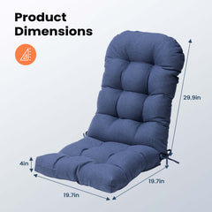 50 x 20 in. Water Resistant Outdoor Adirondack High Back Chair Cushion