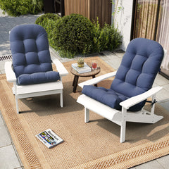 50 x 20 in. Water Resistant Outdoor Adirondack High Back Chair Cushion
