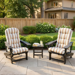 50 x 20 in. Water Resistant Outdoor Adirondack High Back Chair Cushion