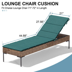 Outdoor Patio Chaise Lounge Cushion