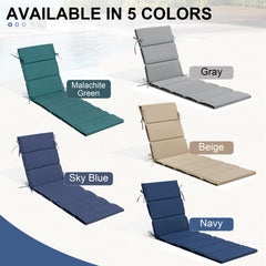 Outdoor Patio Chaise Lounge Cushion