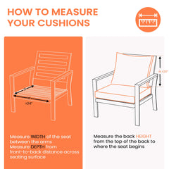 24 x 24 in. Outdoor Deep Seat Cushion