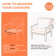 24 x 24 in. Outdoor Deep Seat Cushion