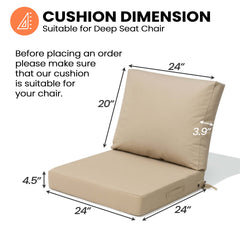 24 x 24 in. Outdoor Deep Seat Cushion