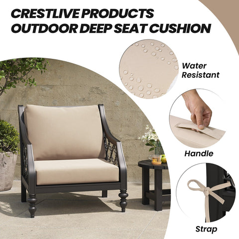 Pellebant Outdoor Deep Seat Cushion Removable Cover