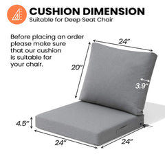 24 x 24 in. Outdoor Deep Seat Cushion