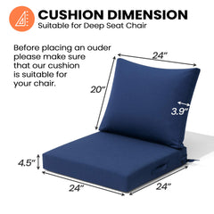 24 x 24 in. Outdoor Deep Seat Cushion