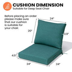 24 x 24 in. Outdoor Deep Seat Cushion