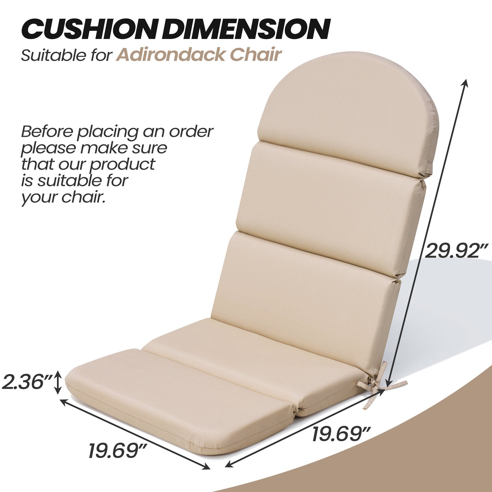 Pellebant Outdoor Adirondack Patio Chair Cushion