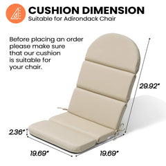 50 x 20 in. Sunbrella Outdoor Adirondack Chair Cushion