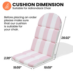 50 x 20 in. Sunbrella Outdoor Adirondack Chair Cushion