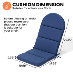 50 x 20 in. Sunbrella Outdoor Adirondack Chair Cushion