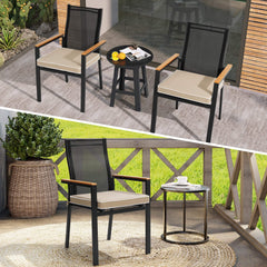 Indoor Outdoor Dining Chair Seat Cushions with Straps