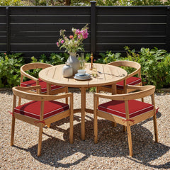 Indoor Outdoor Dining Chair Seat Cushions with Straps