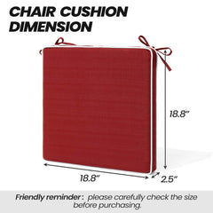 Indoor Outdoor Dining Chair Seat Cushions with Straps