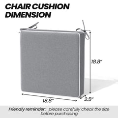 Indoor Outdoor Dining Chair Seat Cushions with Straps