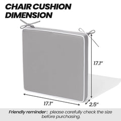 Indoor Outdoor Dining Chair Seat Cushions with Straps