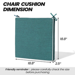 Indoor Outdoor Dining Chair Seat Cushions with Straps