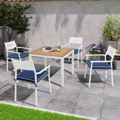 Indoor Outdoor Dining Chair Seat Cushions with Straps
