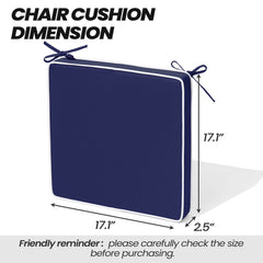 Indoor Outdoor Dining Chair Seat Cushions with Straps