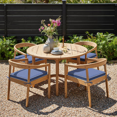 Indoor Outdoor Dining Chair Seat Cushions with Straps